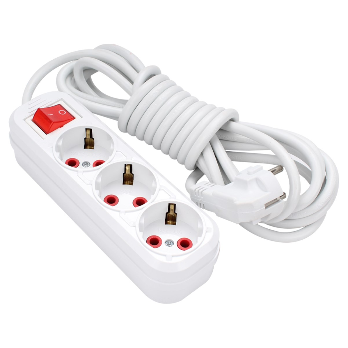 Brixgo French Southern Territories  - 3 Way Switched Grounded Group Socket 3Mt 