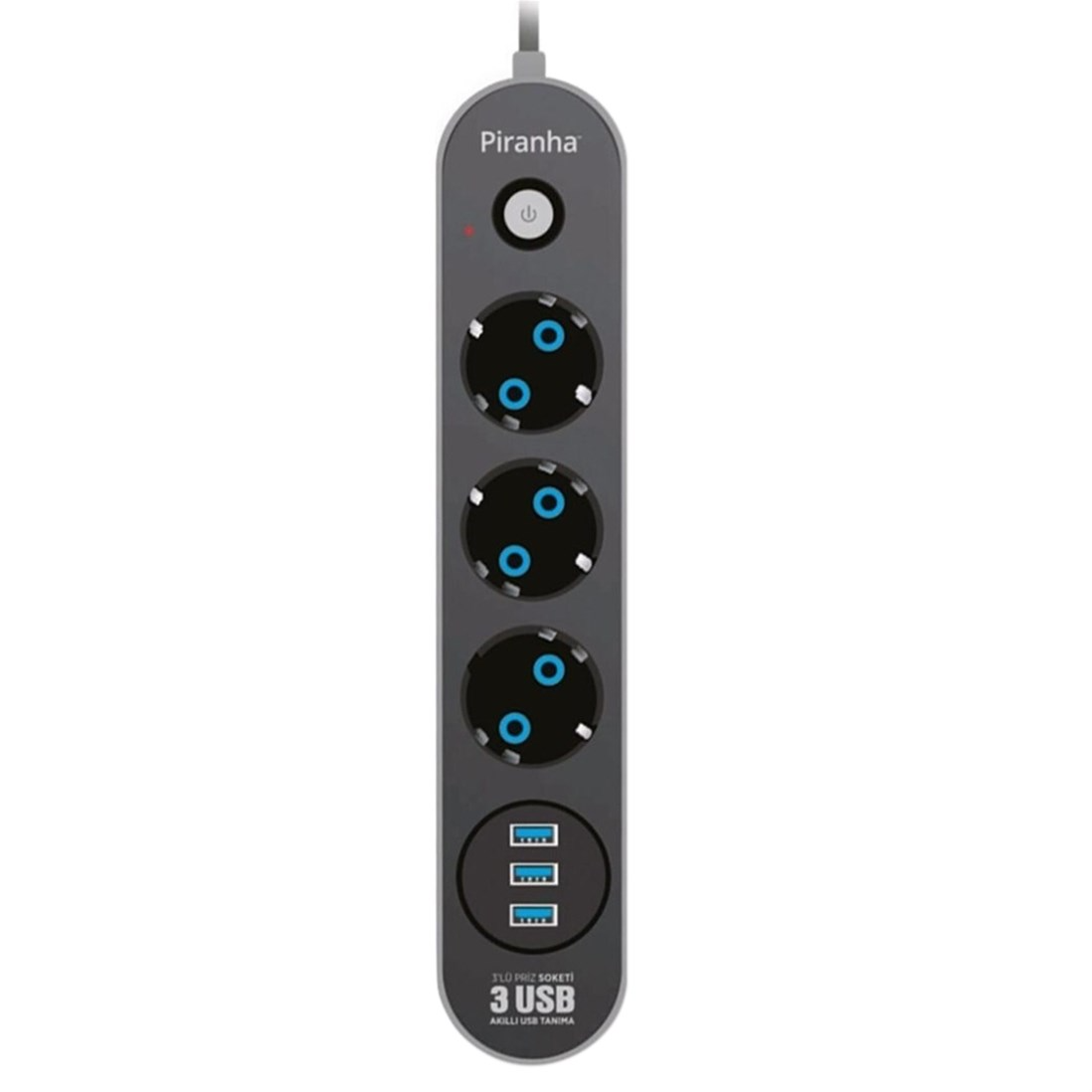 Brixgo Finland  - 3 Way Usb Current Protected 2 Mt Socket 