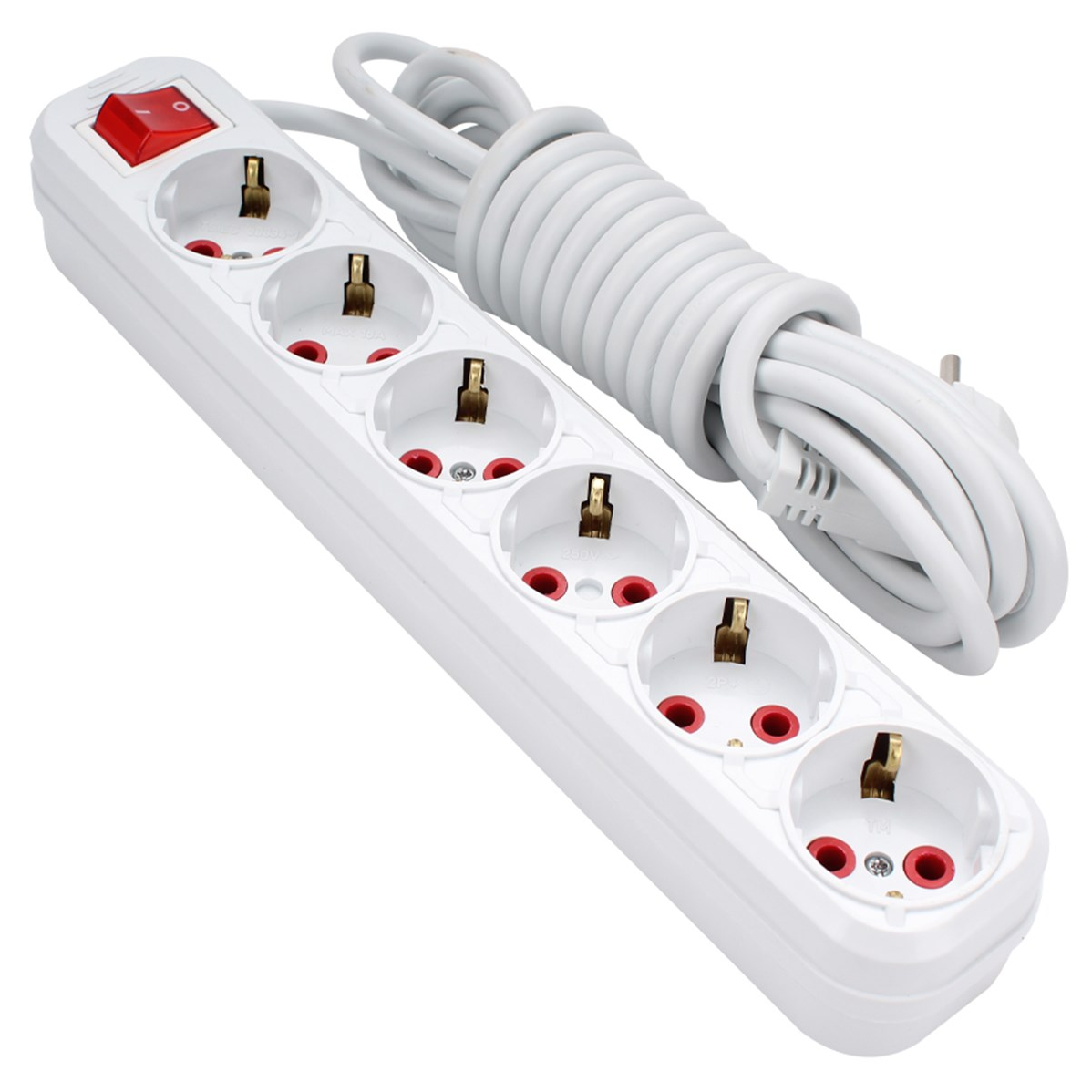 Brixgo French Guiana  - 6 Way Grounded Group Socket 3Mt 