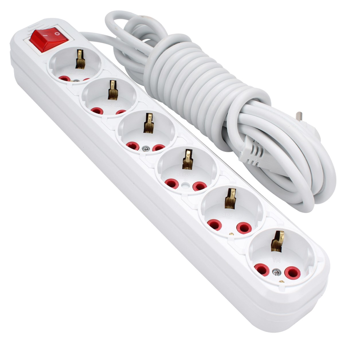 Brixgo Gabon  - 6 Way Switched Grounded Group Socket 3Mt 