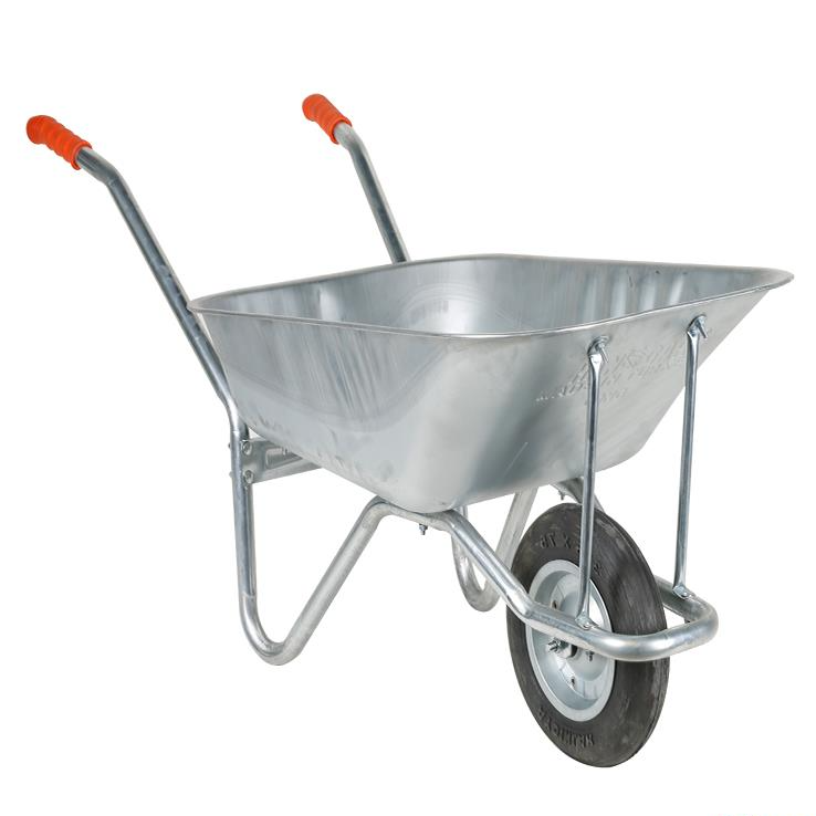 Brixgo Andorra  - Long Sheet Metal Wheelbarrow - PVC Filling Wheel