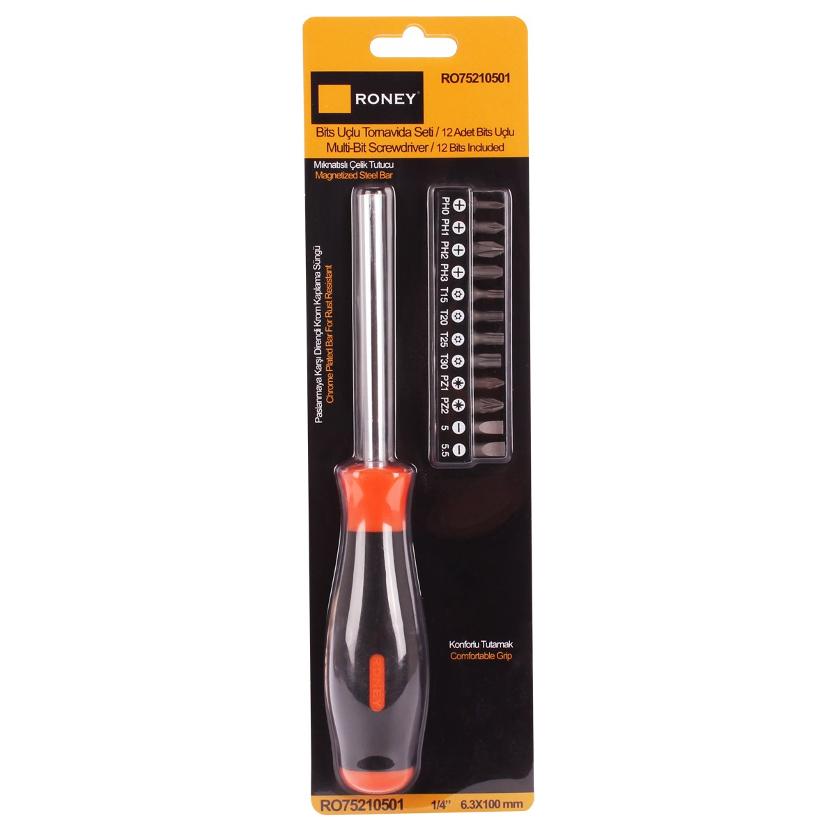 Brixgo Chile  - Multi Bits Chrome Plated Screwdriver Set