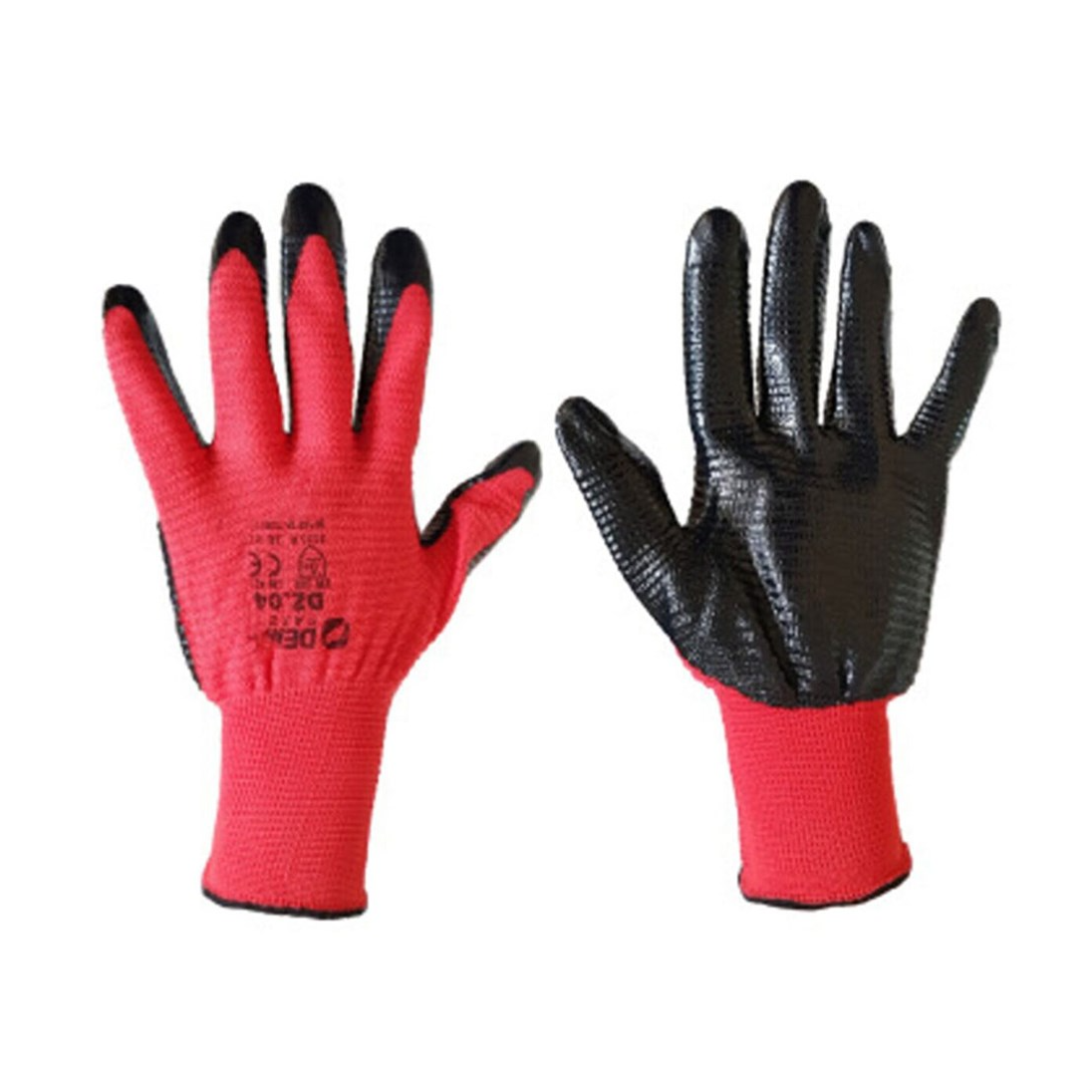 Brixgo Qatar  - Nitrile Gloves Zebra Red No:10