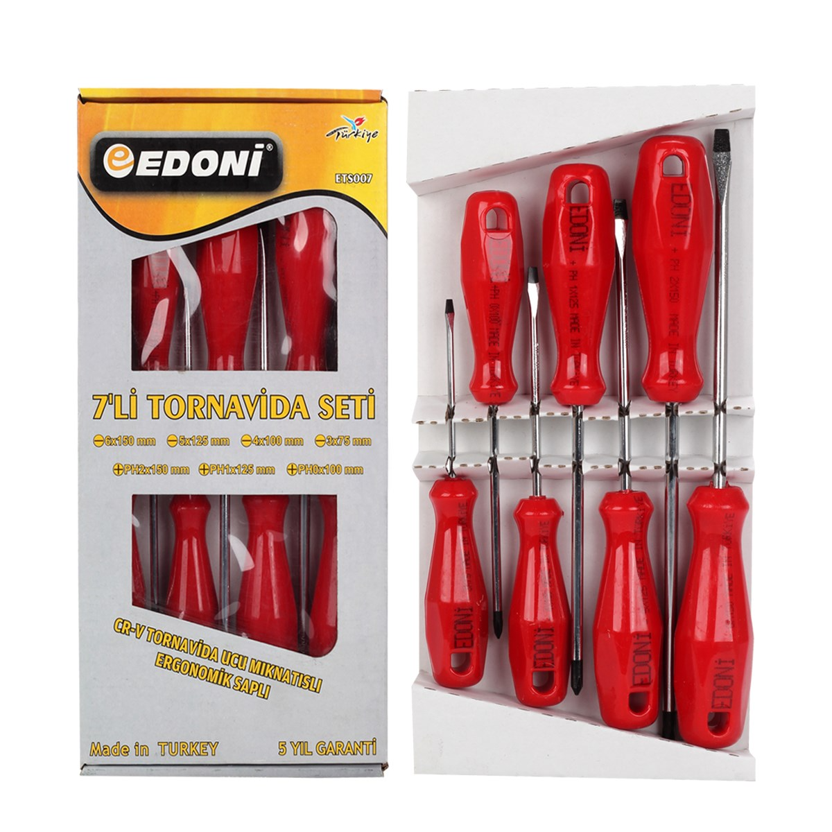 Brixgo British Indian Ocean Territory  - Screwdriver Set 7 Pcs