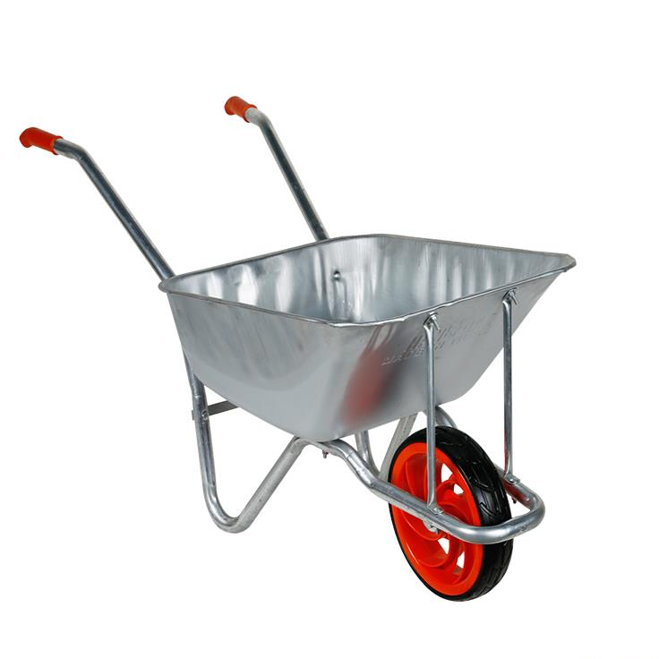 Brixgo Zambia  - Sheet Metal Wheelbarrow -Plastic Rim and Rubber Wheel